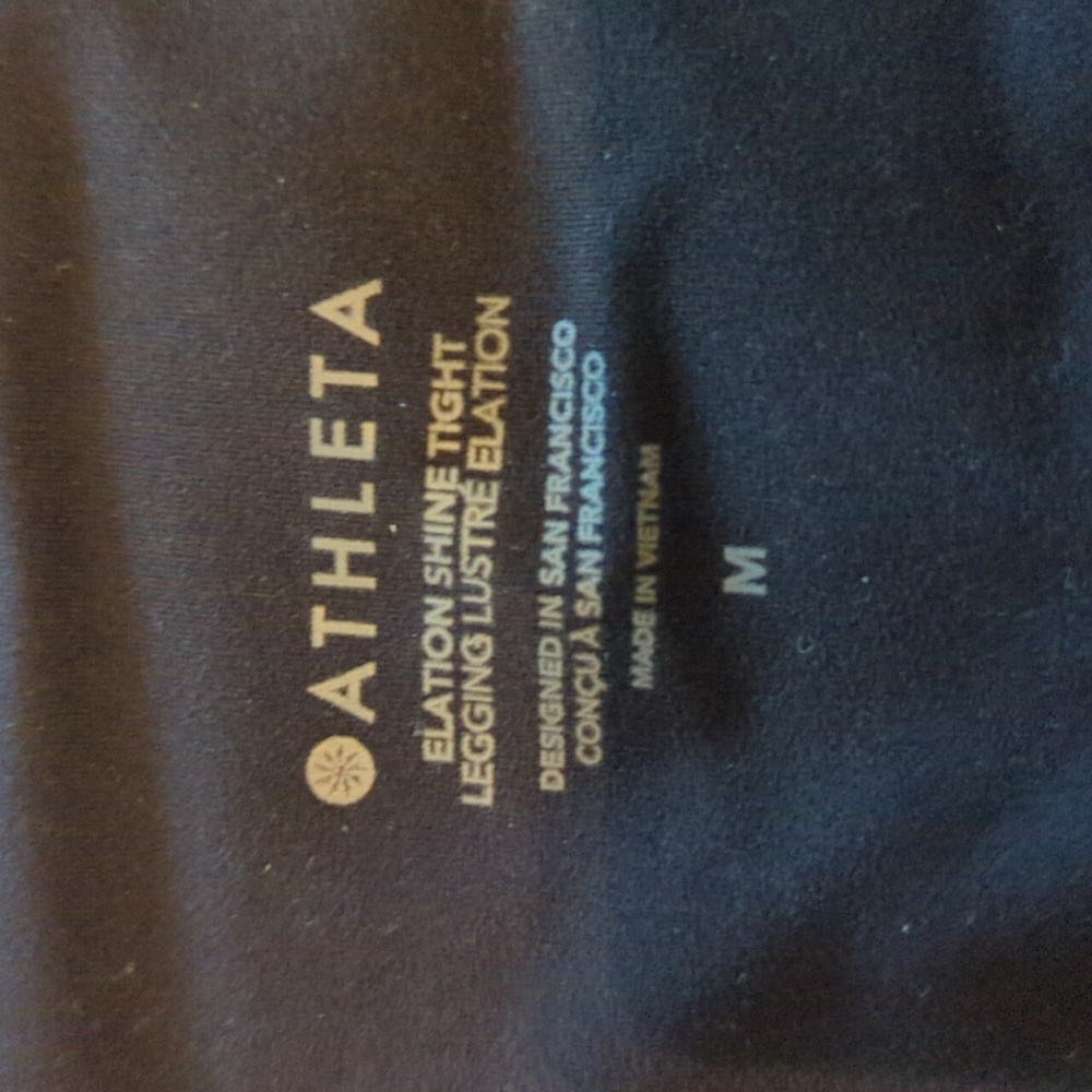 Black Athleta Elation Shine Tight Size M